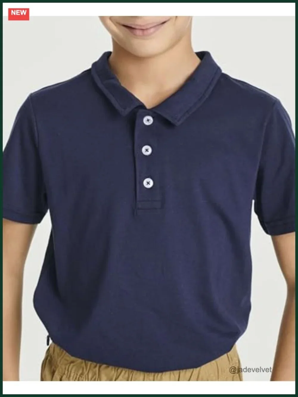 3 Pack Boys' Short Sleeve Jersey Cotton Polo Shirts - Youth Uniform Dress Shirt